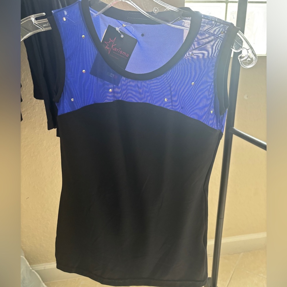 Karisma tank top with mesh and stones